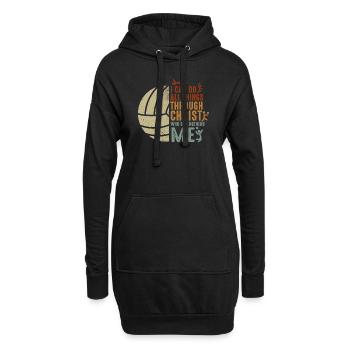 Je peux tout faire grâce au volleyball - Sweat-shirt à capuche long Femme - noir - Devant