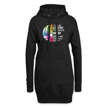 Je peux tout faire grâce au volleyball - Sweat-shirt à capuche long Femme - noir - Devant