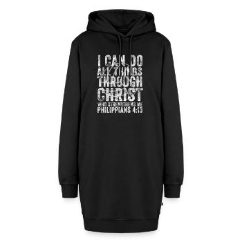 Je peux tout faire grâce au volleyball - Sweat-shirt à capuche long Femme - noir - Devant