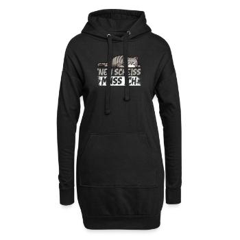 I have to give a shit to cat lovers sarcastically - Hoodie Dress - black - Front
