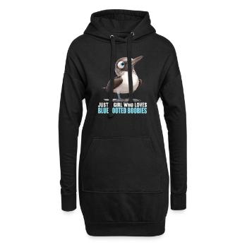Blaufußtölpel - Hoodie-Kleid - Schwarz - Vorne