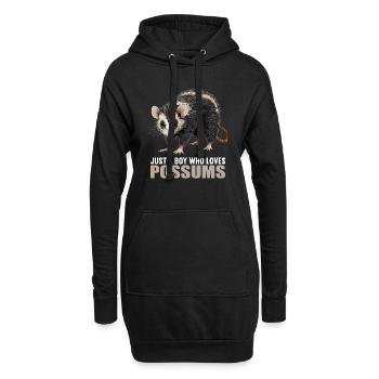Opossum Opossums - Hoodie-Kleid - Schwarz - Vorne