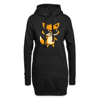 Fuchs 18 - Hoodie-Kleid - Schwarz - Vorne