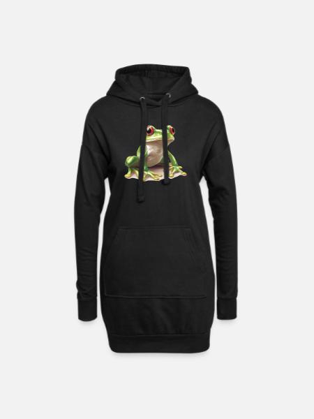 Grenouilles Grenouilles - Sweat-shirt à capuche long Femme - noir