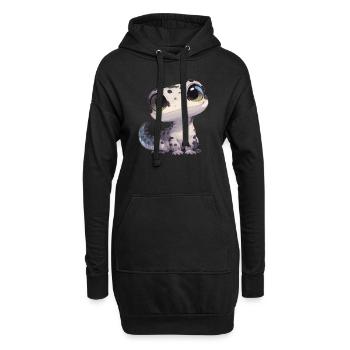 Geckos Geckos - Sweat-shirt à capuche long Femme - noir - Devant