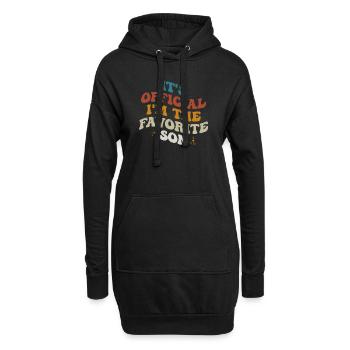 C'est officiel, je suis le fils préféré - Sweat-shirt à capuche long Femme - noir - Devant