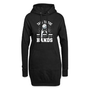 Sprich mit The Hands Serve Ball Funny Volleyball - Hoodie-Kleid - Schwarz - Vorne