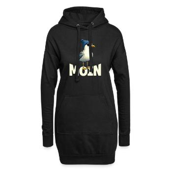 Moin Seagull Allemagne du Nord Salutations Mer Baltique Mer du Nord - Sweat-shirt à capuche long Femme - noir - Devant