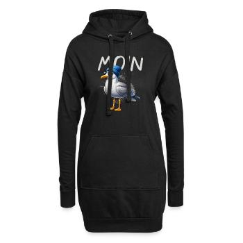 Moin Seagull Allemagne du Nord Salutations Mer Baltique Mer du Nord - Sweat-shirt à capuche long Femme - noir - Devant