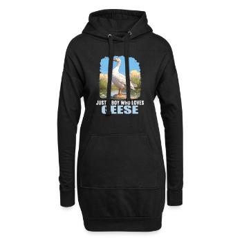oies oies - Sweat-shirt à capuche long Femme - noir - Devant