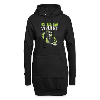 Vététistes, amateurs de VTT, cyclisme - Sweat-shirt à capuche long Femme - noir - Devant