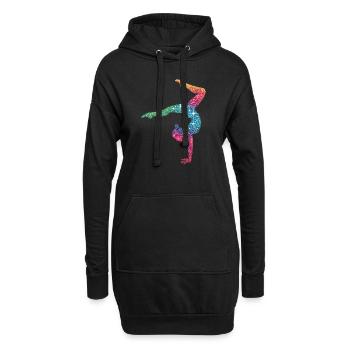 Gymnastique Gymnaste Gymnaste acrobatique - Sweat-shirt à capuche long Femme - noir - Devant