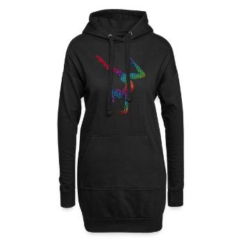Gymnastique Gymnaste Gymnaste acrobatique - Sweat-shirt à capuche long Femme - noir - Devant