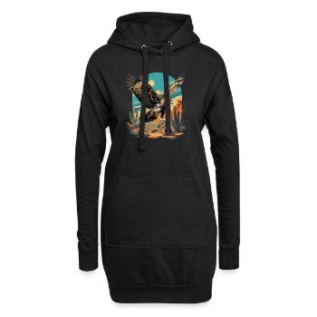 Faucon Faucon - Sweat-shirt à capuche long Femme - noir - Devant