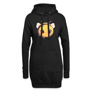 Bienen Biene - Hoodie-Kleid - Schwarz - Vorne