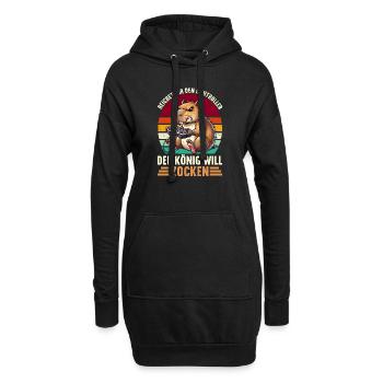 Reichet Mir Den Controller Der König Will Zocken - Hoodie-Kleid - Schwarz - Vorne