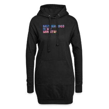 La maternité est mon ministère - Sweat-shirt à capuche long Femme - noir - Devant