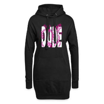 Hawaii stil text Dude - Hoodie-Kleid - Schwarz - Vorne