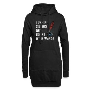 Poetry Slam Schriftsteller Poet Literatur Slam - Hoodie-Kleid - Schwarz - Vorne