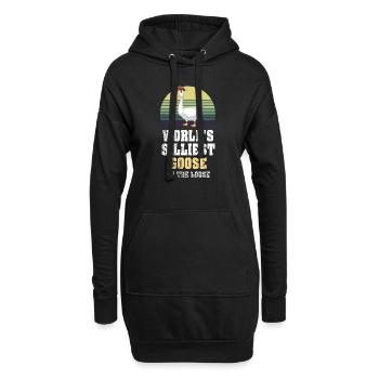 Die dümmste Gans der Welt auf freiem Fuß - Hoodie-Kleid - Schwarz - Vorne