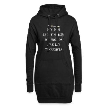 Poetry Slam Schriftsteller Poet Literatur Slam - Hoodie-Kleid - Schwarz - Vorne