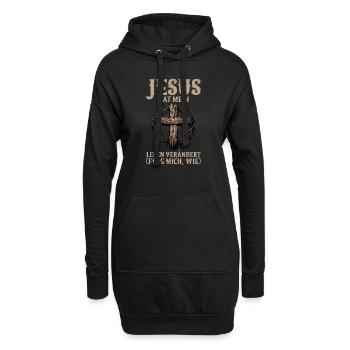 Jesus Christlich Katholiken Gläubiger Gottesdienst - Hoodie-Kleid - Schwarz - Vorne