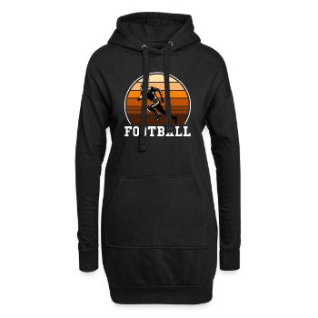 Football américain - Sweat-shirt à capuche long Femme - noir - Devant