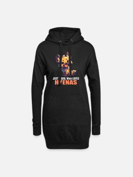 Hyänen Hyäne - Hoodie-Kleid - Schwarz