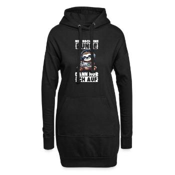 Nur Noch Eine Runde Dann Hör Ich Auf Faultier - Hoodie-Kleid - Schwarz - Vorne