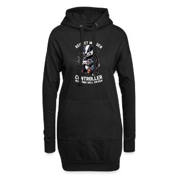 Il me tend la manette que le roi veut jouer - Sweat-shirt à capuche long Femme - noir - Devant