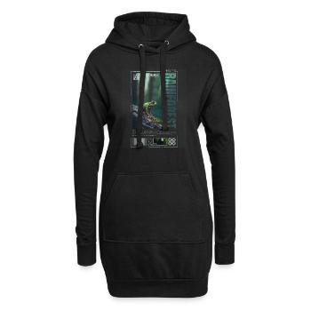 Oeil Rouge Rainette Forêt Tropicale Amphibien - Sweat-shirt à capuche long Femme - noir - Devant