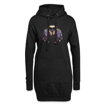 Jumping Spider Springspinnen Springspinne - Hoodie-Kleid - Schwarz - Vorne