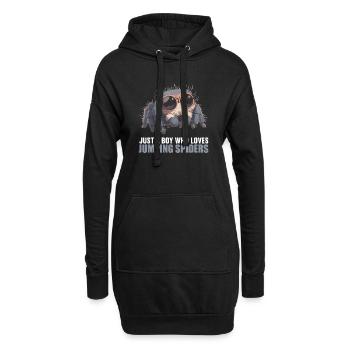 Jumping Spider Springspinnen Springspinne - Hoodie-Kleid - Schwarz - Vorne