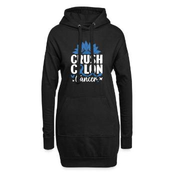 Crush Colon Cancer Blue Ribbon Coloscopie intestinale - Sweat-shirt à capuche long Femme - noir - Devant