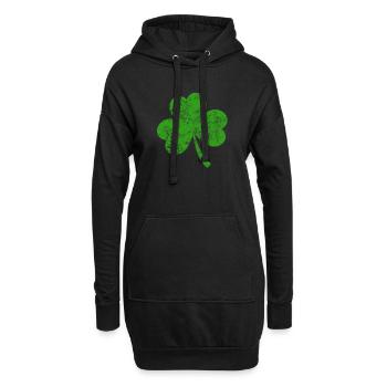 Trèfle - Saint-Patrick - Irlande - Sweat-shirt à capuche long Femme - noir - Devant