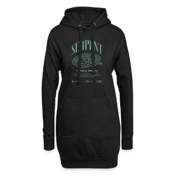 Carpet Python Modern Reptile Keeper Streetwear - Hoodie Dress - black - Front