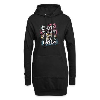 COOLES T-SHIRT, VIEL SPASS DU HAST - Hoodie-Kleid - Schwarz - Vorne