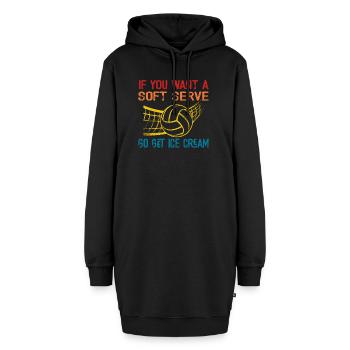 Wenn Sie ein Softeis wollen, holen Sie sich Eis - Hoodie-Kleid - Schwarz - Vorne