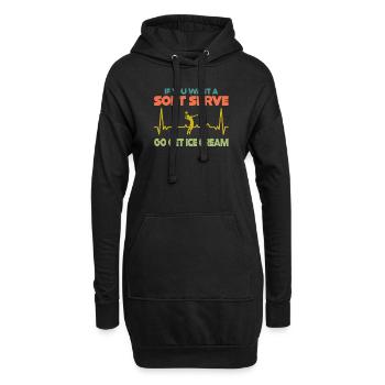 Wenn Sie ein Softeis wollen, holen Sie sich Eis - Hoodie-Kleid - Schwarz - Vorne
