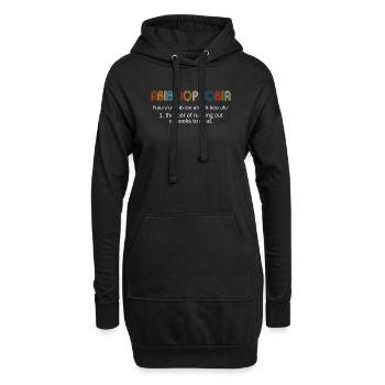 Abibliophobia Bookworm Livres de lecture - Sweat-shirt à capuche long Femme - noir - Devant