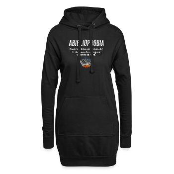 Abibliophobia Bookworm Livres de lecture - Sweat-shirt à capuche long Femme - noir - Devant
