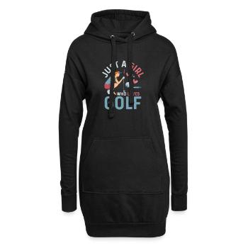 Juste une fille qui aime le golf Golfeur - Sweat-shirt à capuche long Femme - noir - Devant