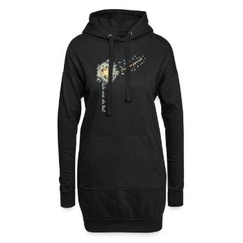 Pusteblumen gegen rechts - Hoodie-Kleid - Schwarz - Vorne