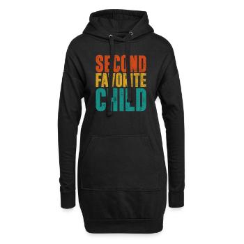 Schwester Bruder Passende Geschwister Zwillinge - Hoodie-Kleid - Schwarz - Vorne