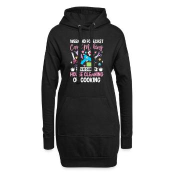 Wochenendvorhersagekarte Lustiges Scrapbooking machen - Hoodie-Kleid - Schwarz - Vorne