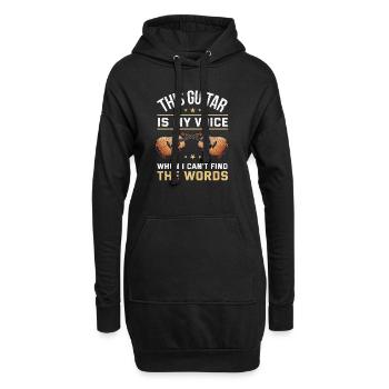 Gitarrist Gitarrist Musiker Gitarrenmusik - Hoodie-Kleid - Schwarz - Vorne