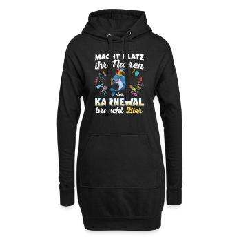 Konfetti Fasching Karneval Spaß Design - Hoodie-Kleid - Schwarz - Vorne