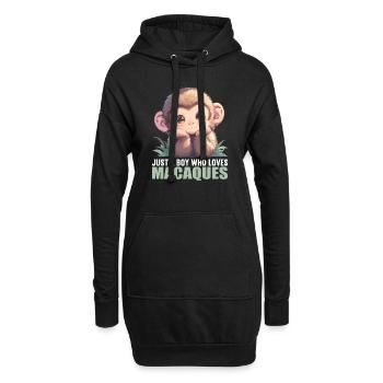 Macaque Macaque - Sweat-shirt à capuche long Femme - noir - Devant