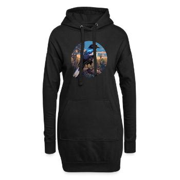 Elstern Elster - Hoodie-Kleid - Schwarz - Vorne