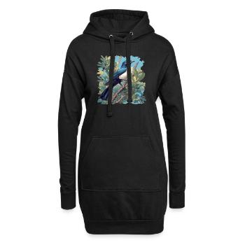 Elstern Elster - Hoodie-Kleid - Schwarz - Vorne